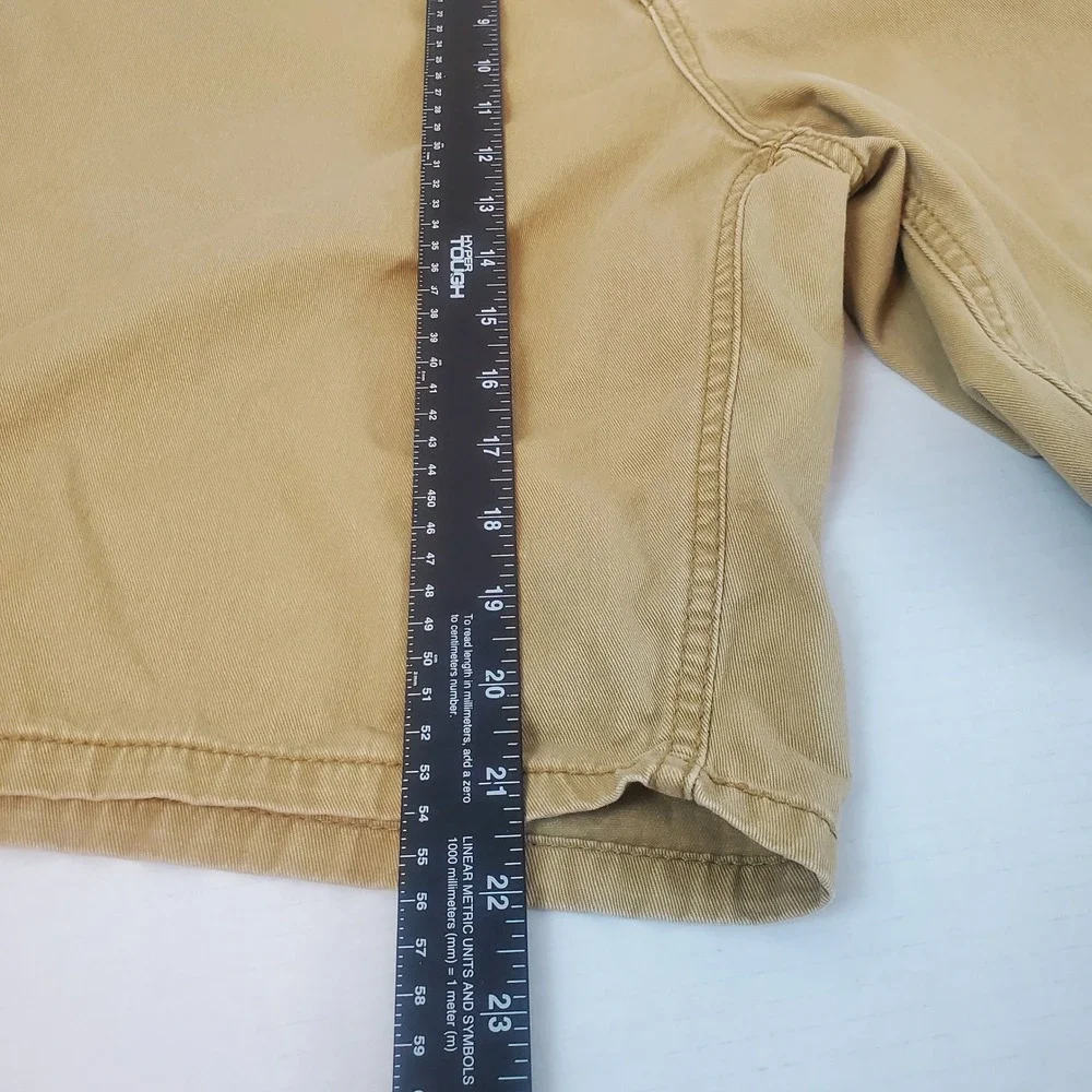 Unionbay Mens Khaki Chino Shorts Tan Cotton Twill Size 32